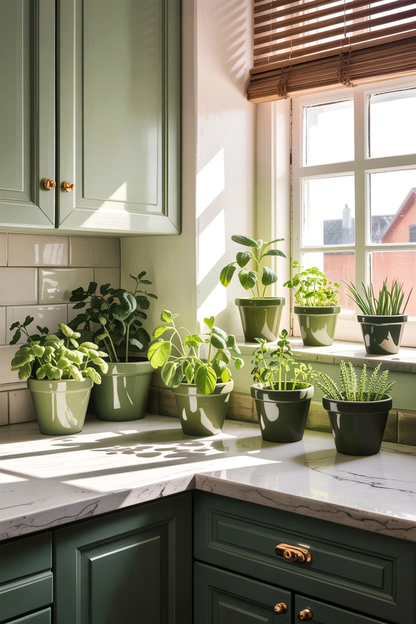 Sage Green Kitchen Herbs - 30 sage kitchen decor ideas