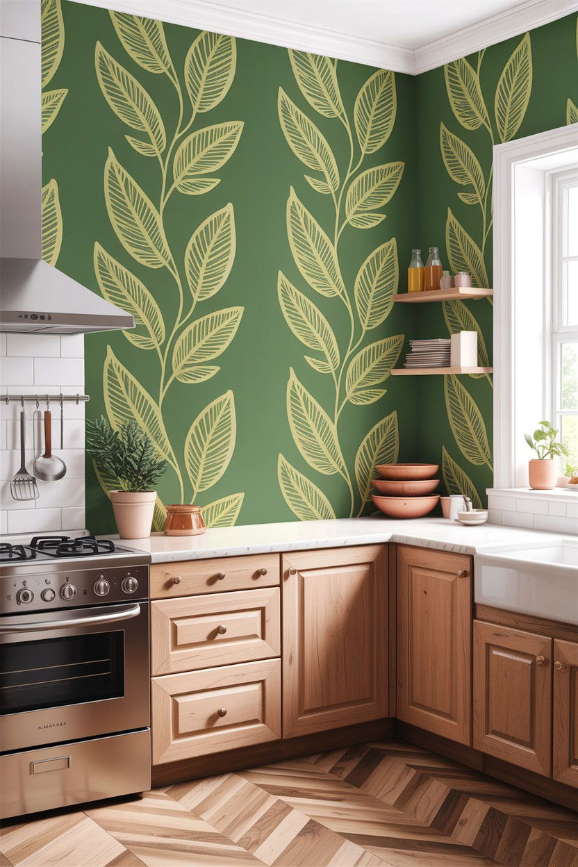 Sage Green Kitchen Wallpaper - 30 sage kitchen decor ideas
