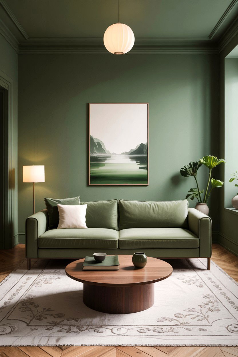 Sage Green Minimalist Living Room - 30 sage living room ideas