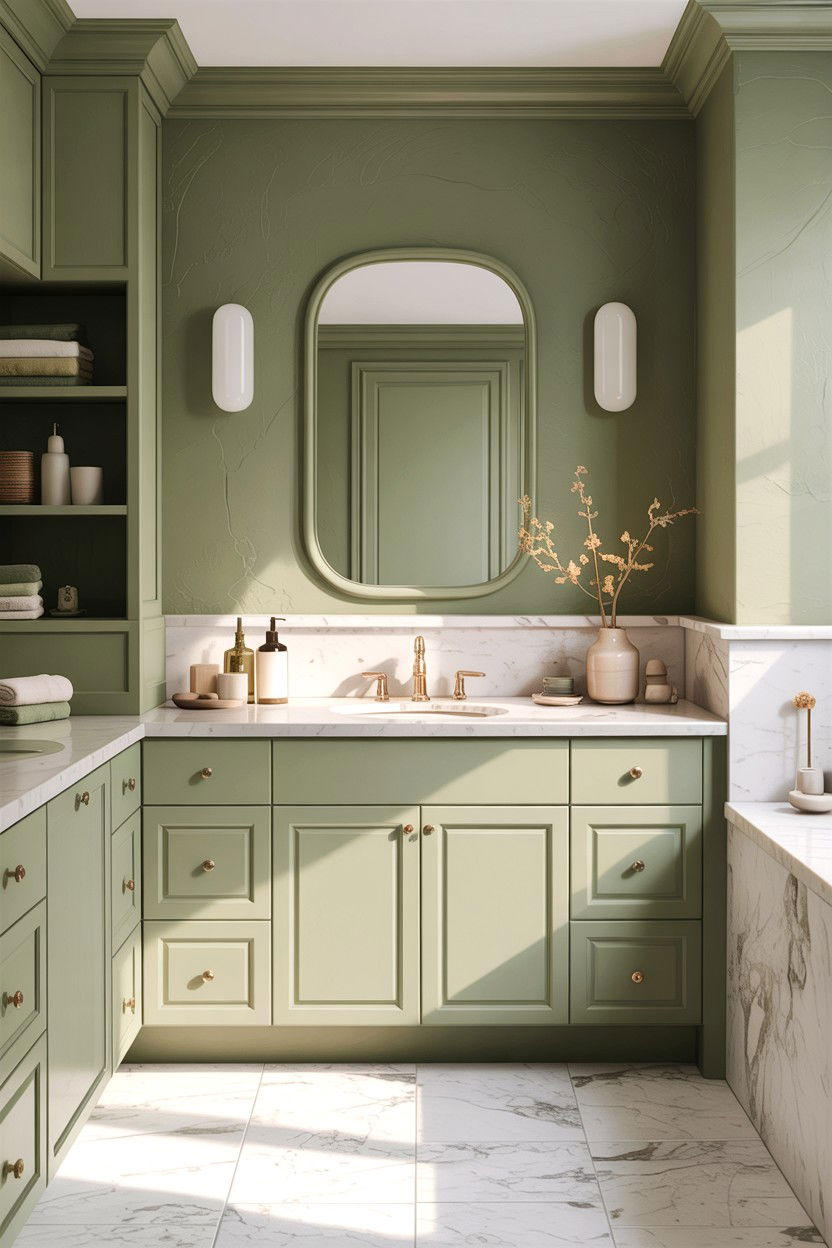 Sage Green Neutral - 30 cool neutral bathroom ideas