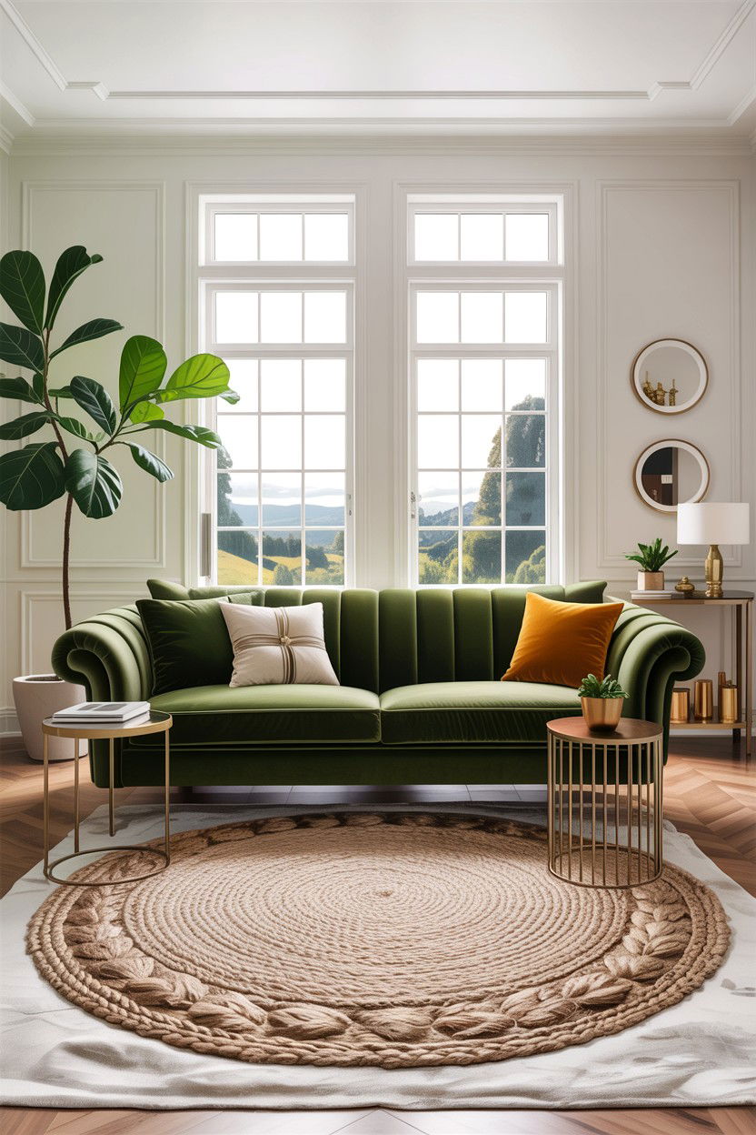 Sage Green Velvet Sofa Living Room - 30 sage living room ideas