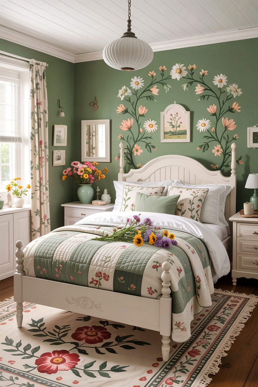 Sage Green White Cottage Bedroom - 30 sage and white bedroom ideas