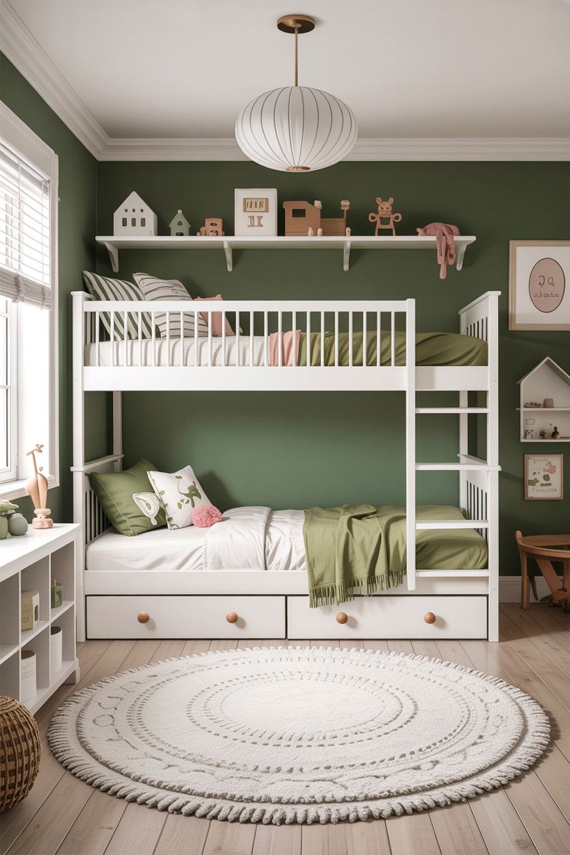 Sage Green White Kids Bedroom - 30 sage and white bedroom ideas