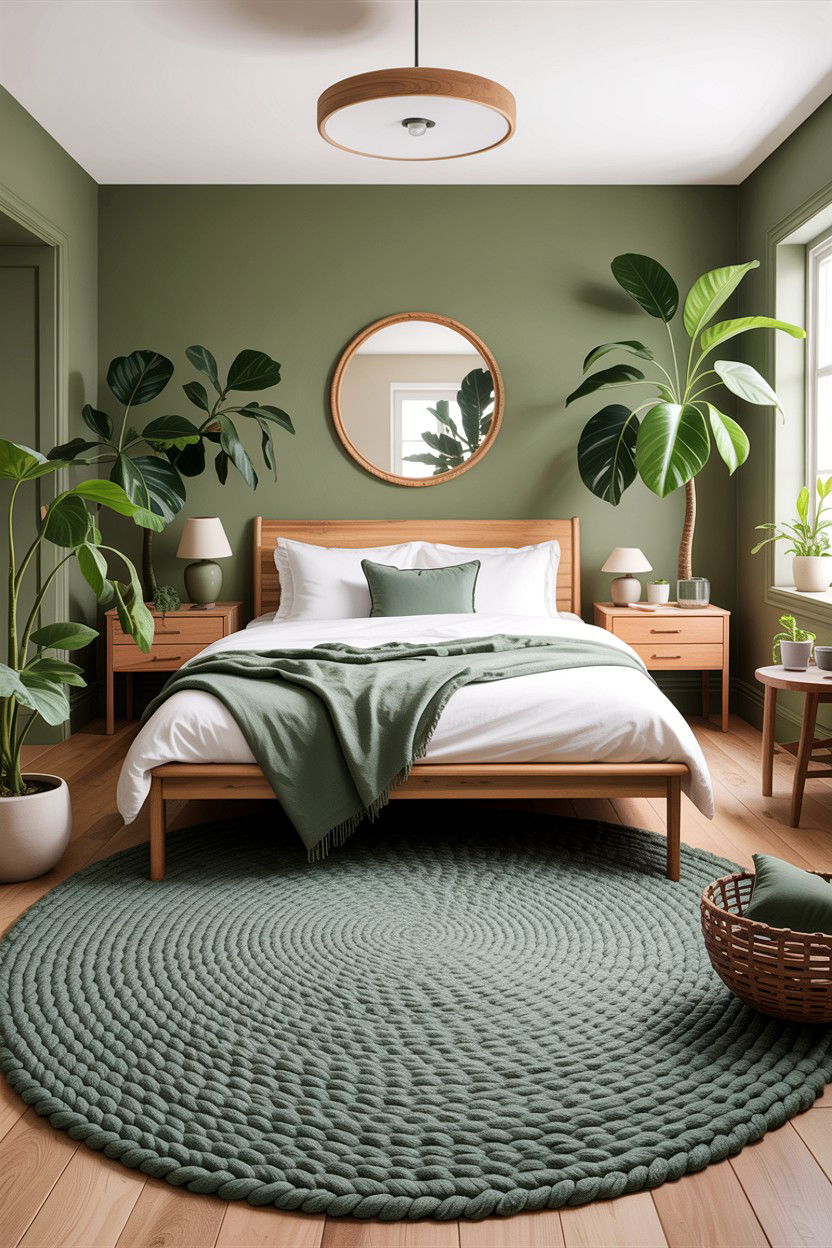 Sage Green Wool Rug - 30 bedroom wool rugs