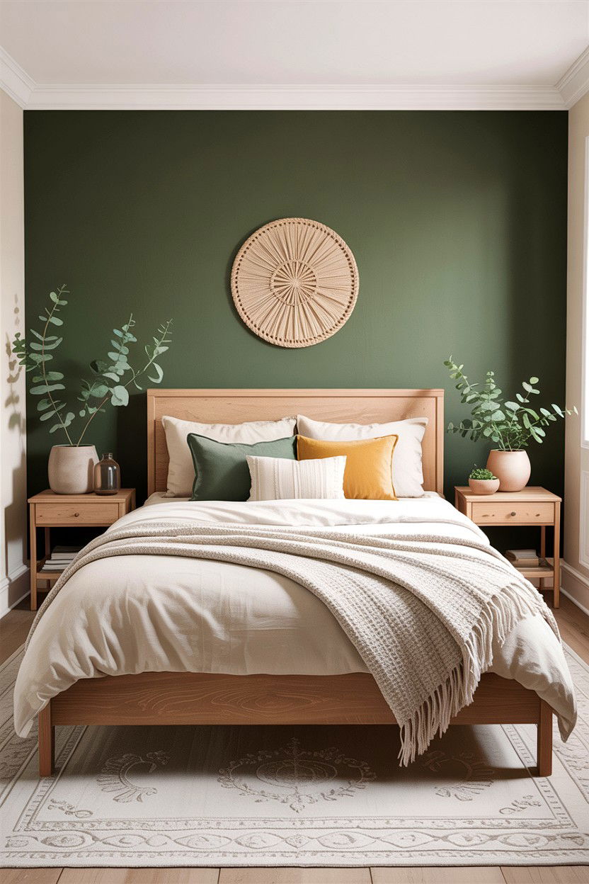 Sage green and cream bedroom - 30 bedroom color schemes