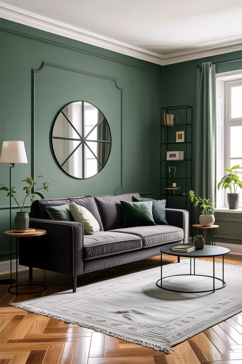 Sage green and grey living room - 30 sage living room decor ideas