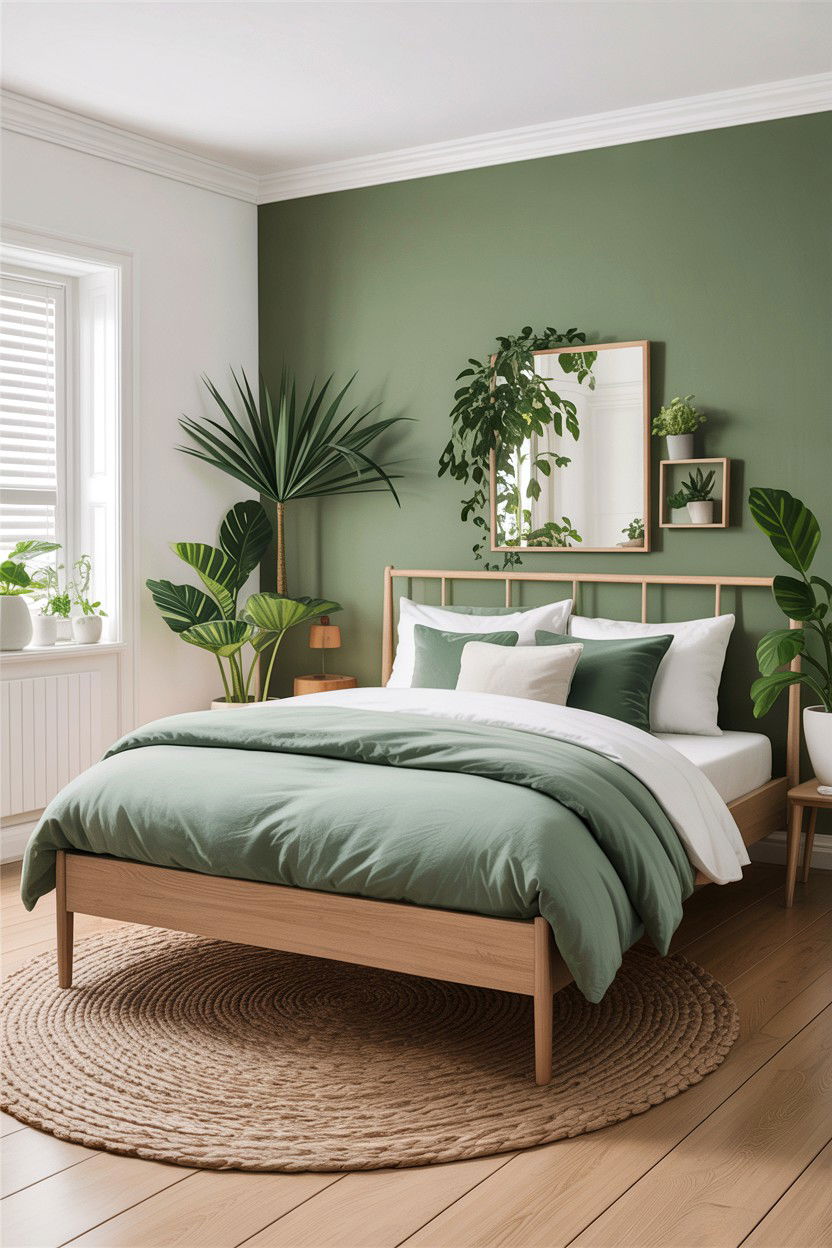Sage green and white bedroom - 30 green and white bedroom ideas