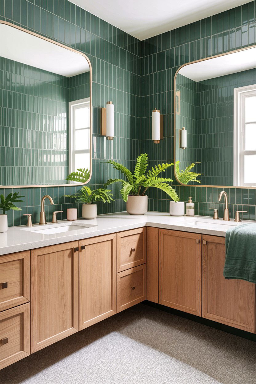 Sage green bathroom - 30 green bathroom design ideas