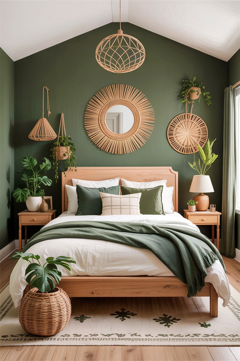 Sage green boho bedroom - 30 bohemian bedroom ideas