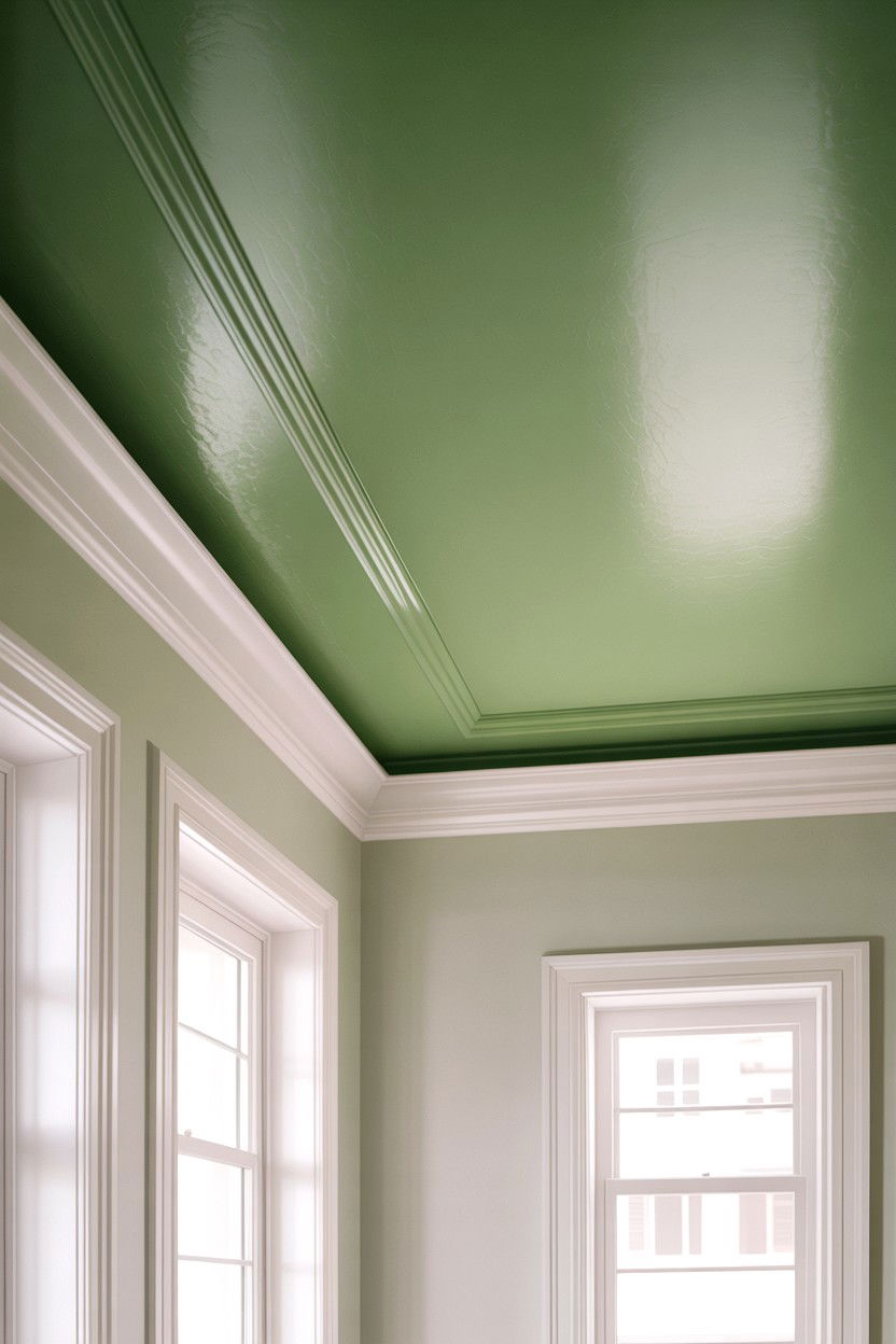 Sage green ceiling white walls - 30 sage and white living room ideas