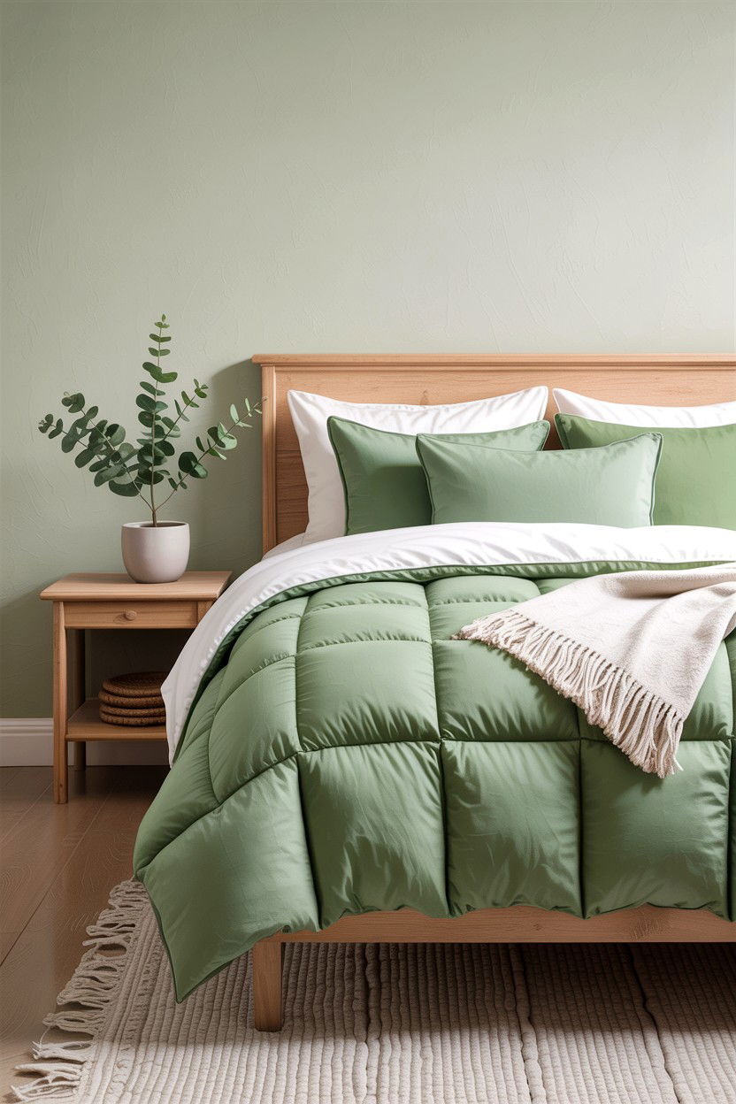 Sage green cotton comforter - 30 bedroom comforters