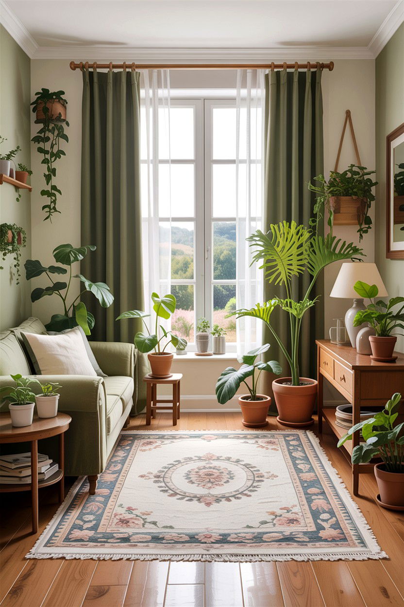 Sage green curtains - 30 living room curtains