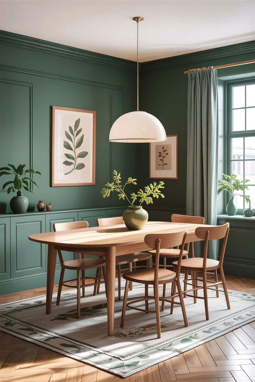 Sage green dining room walls - 30 sage dining room ideas