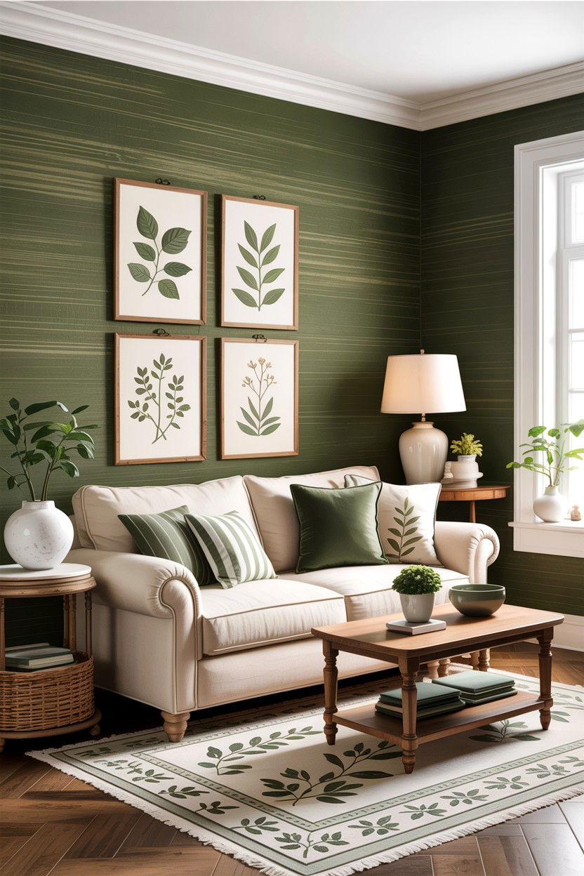 Sage green grasscloth wallpaper - 30 living room grasscloth wallpapers