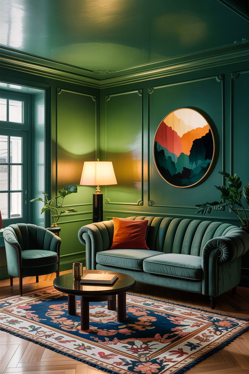 Sage green moody living room - 30 sage living room decor ideas