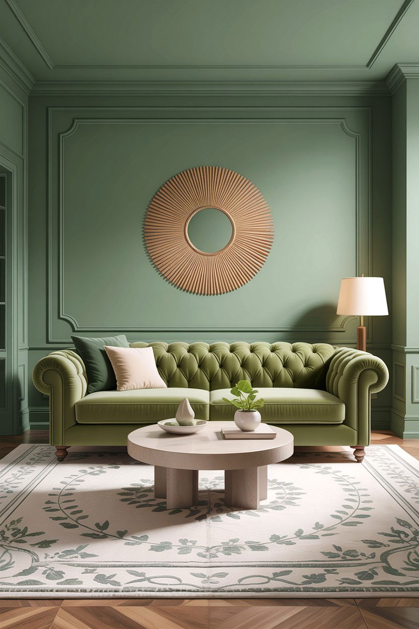 Sage green transitional living room - 30 sage living room decor ideas