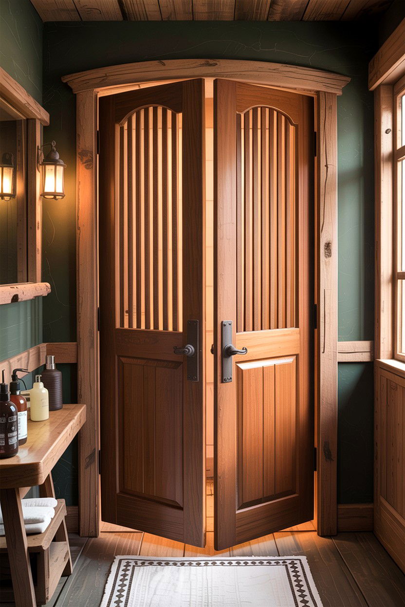 Saloon style bathroom door - 30 bathroom door statement ideas