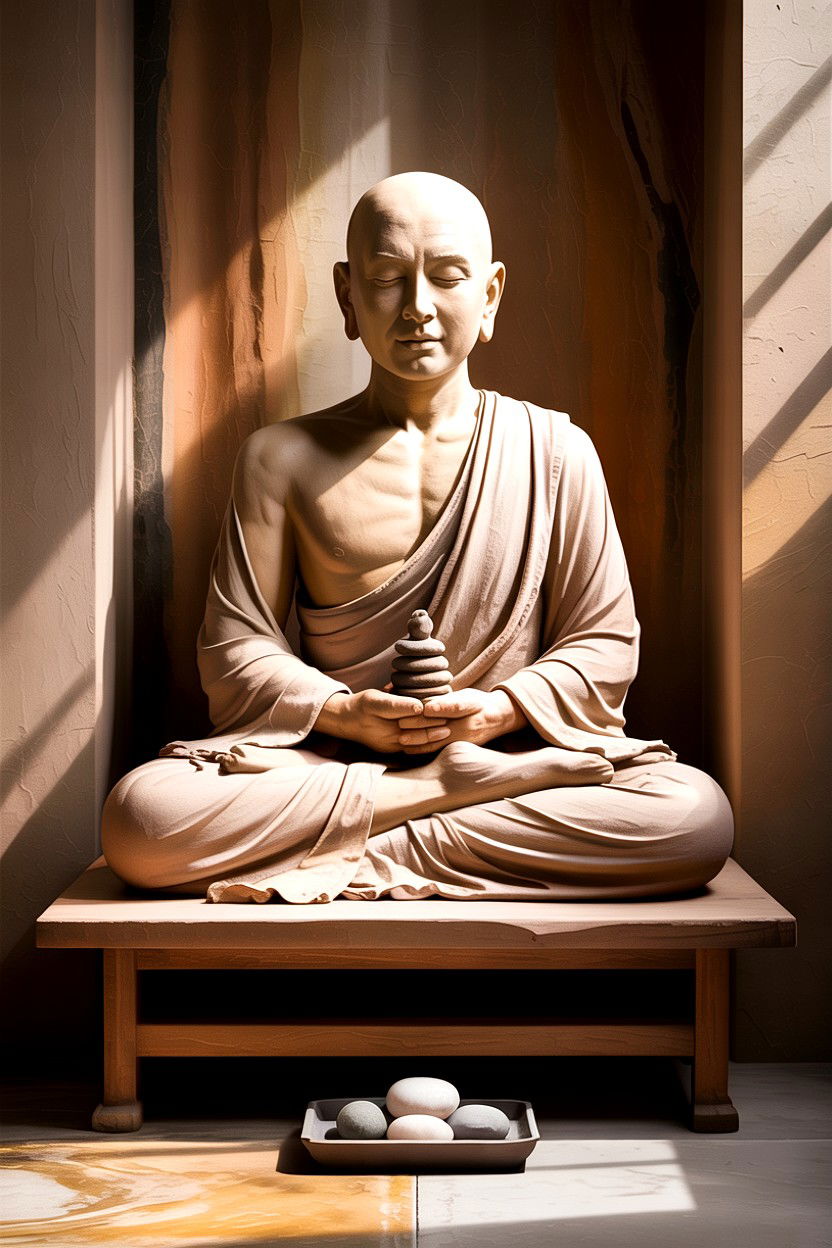 Sandstone meditation statue - 30 living room figurines