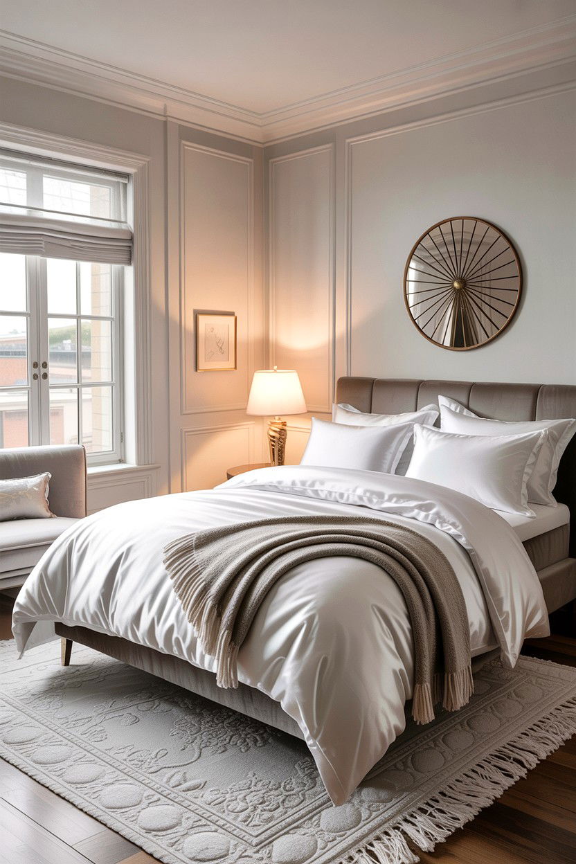 Satin bedding - 30 cozy texture bedroom ideas