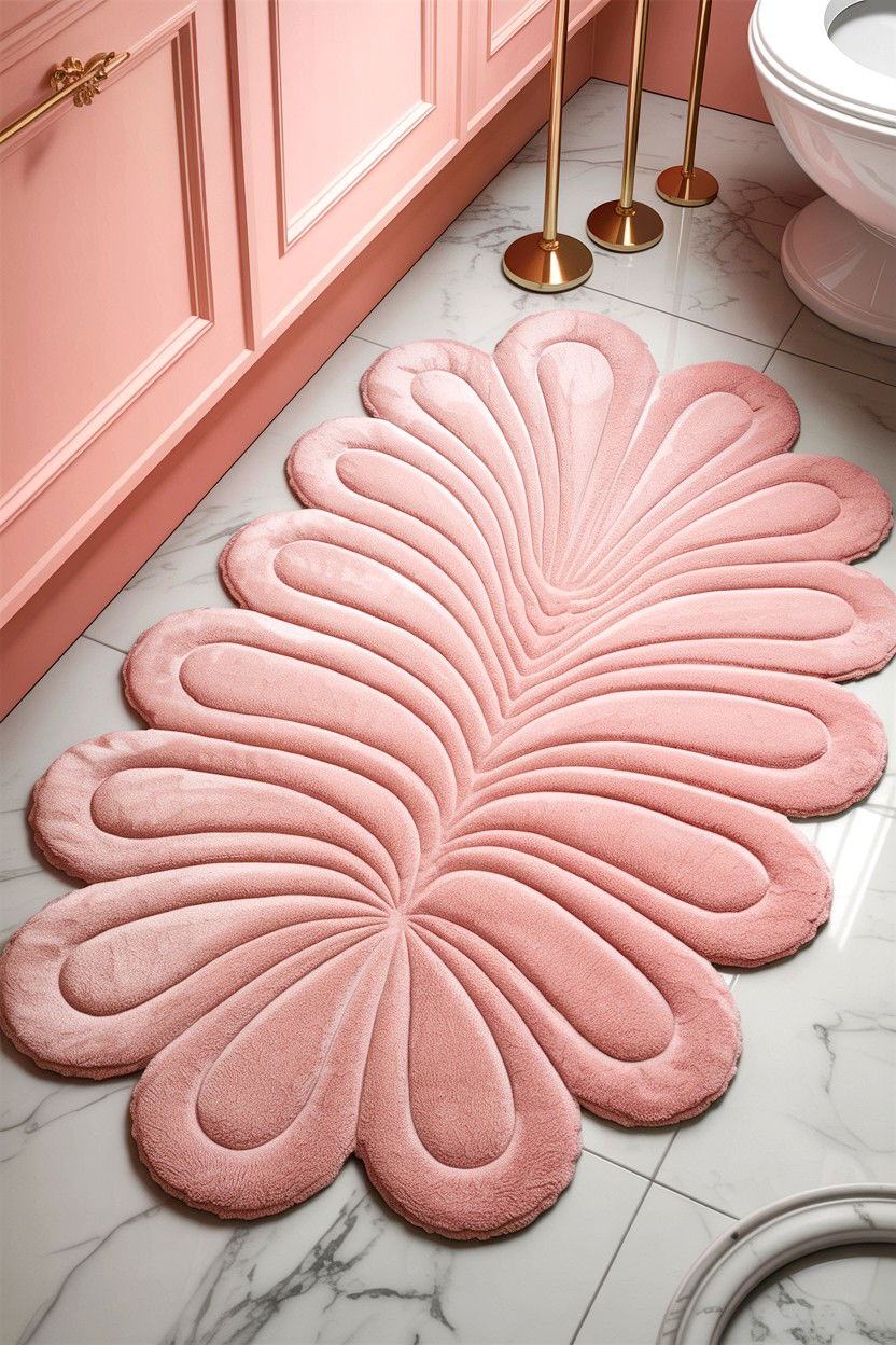 Scalloped Bath Mat - 30 bath mat ideas