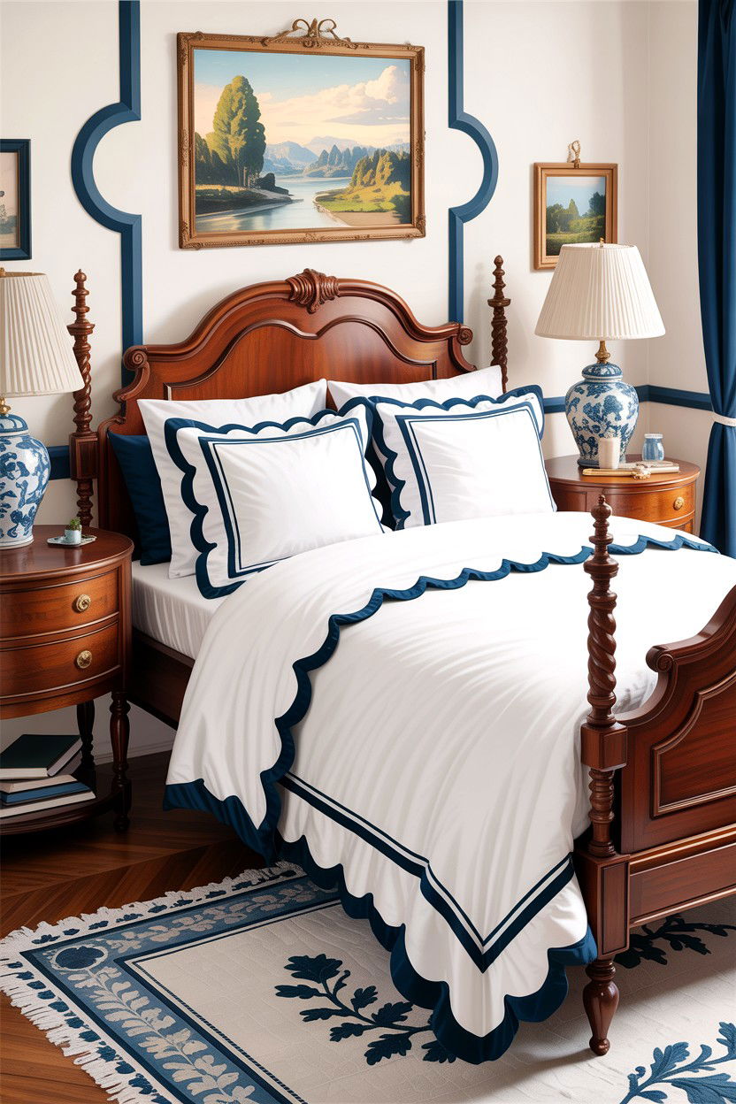 Scalloped Edge Duvet Set - 30 bedroom duvet covers