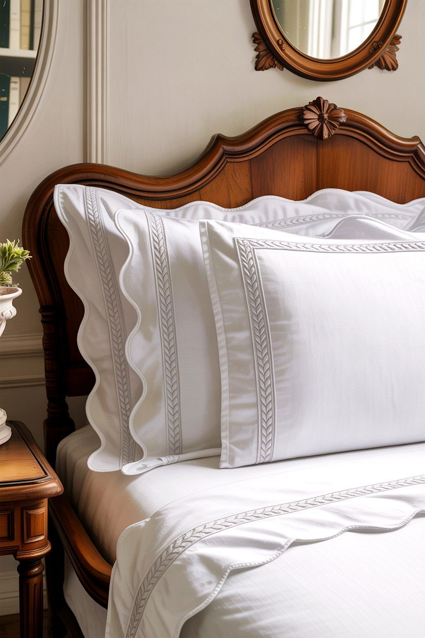 Scalloped Edge Pillowcase - 30 bedroom pillowcases