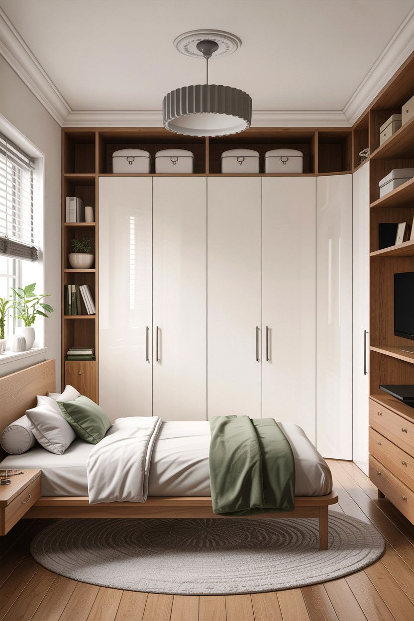 Scandi Bedroom With Built In Storage - 30 scandinavian white bedroom ideas