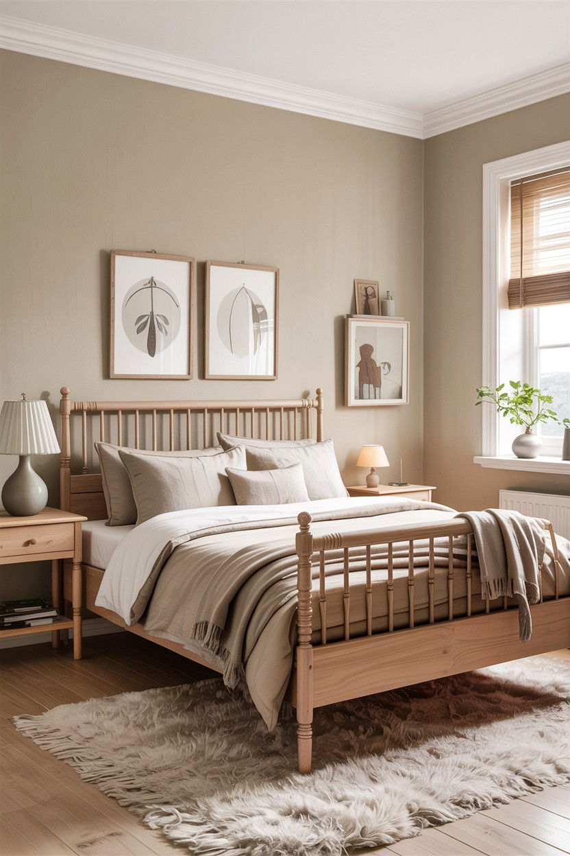 Scandi Beige Bedroom - 30 bedroom beige walls