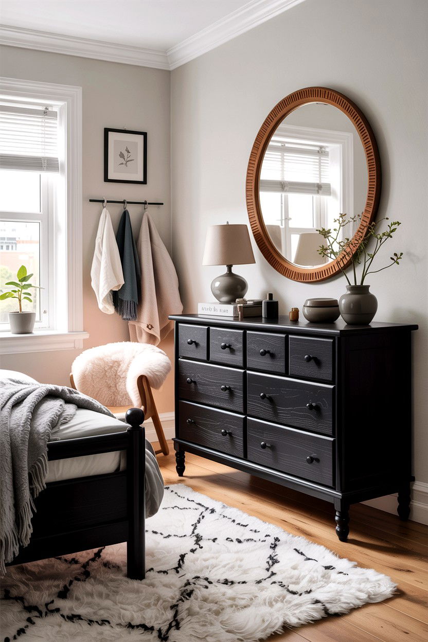 Scandi Black Dresser - 30 bedroom black dressers