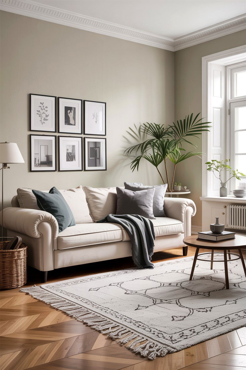 Scandi Cream Living Room With Gray Accents - 30 scandinavian cream living room ideas