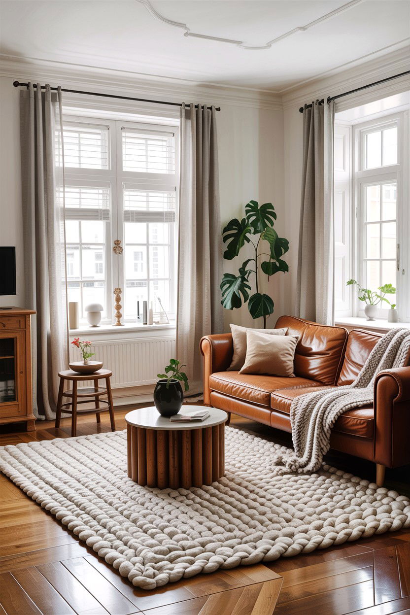 Scandi Living Room Layered Textures - 30 scandinavian white living room ideas