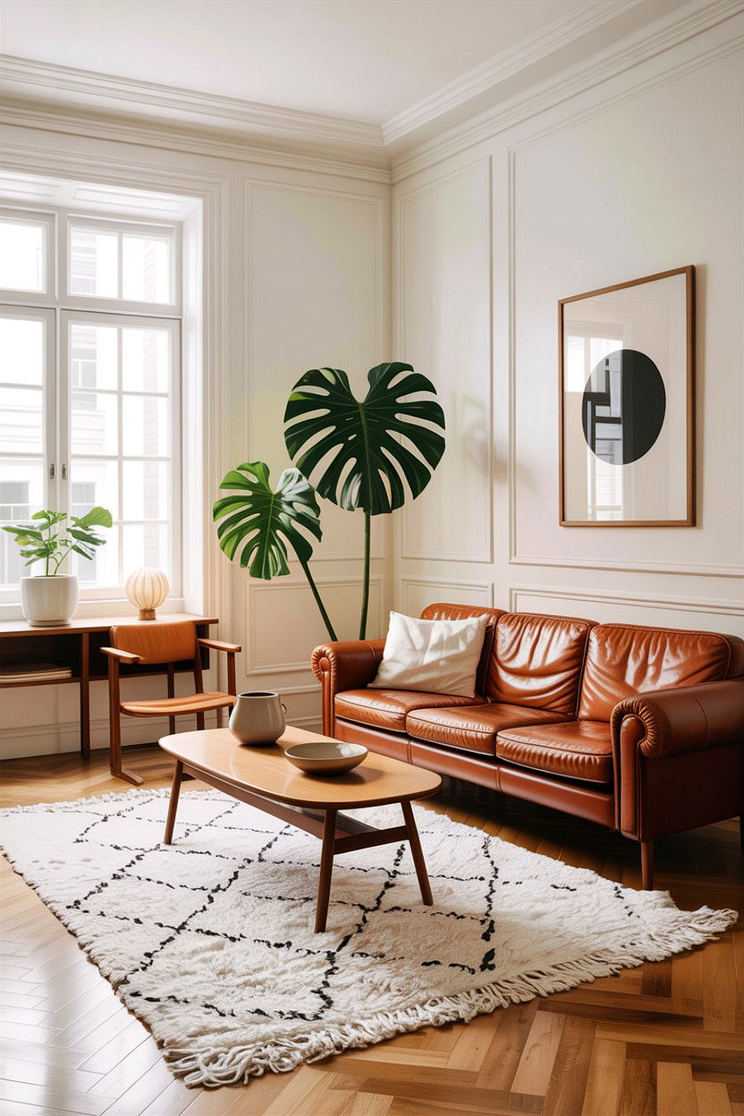 Scandi Living Room Leather Furniture - 30 scandinavian white living room ideas