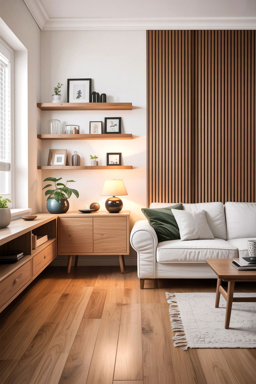 Scandi Living Room Wood Accents - 30 scandinavian white living room ideas