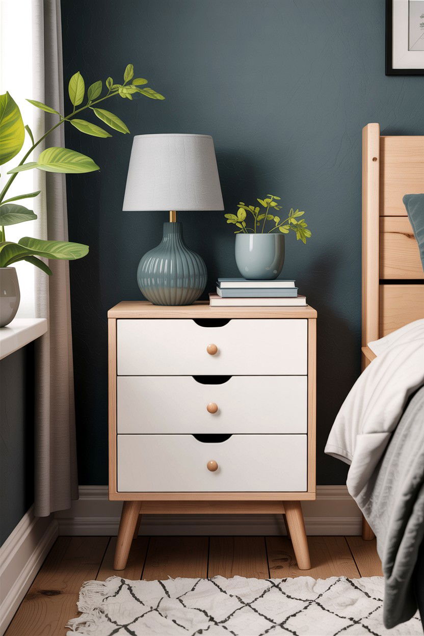 Scandi Nightstand - 30 bedroom nightstand ideas