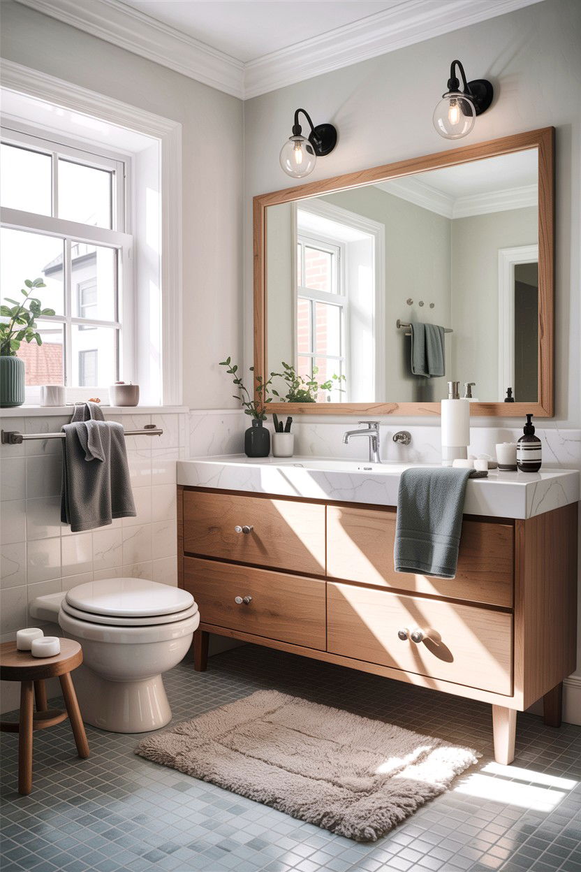 Scandi Style Bathroom - 30 guest bathroom ideas