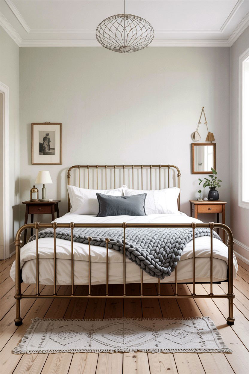 Scandi Style Brass Bed - 30 bedroom brass beds