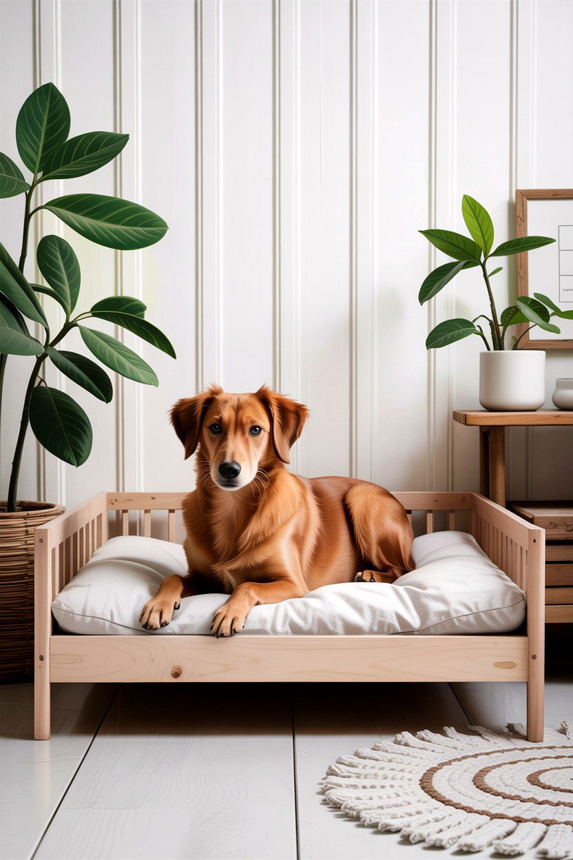 Scandi Style Dog Bed - 30 dog bed living room ideas