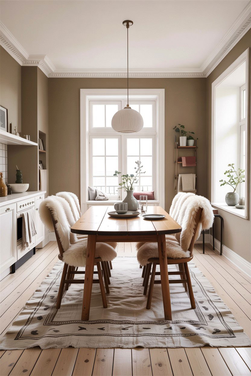 Scandi Tan Dining Style - 30 warm tan dining room ideas