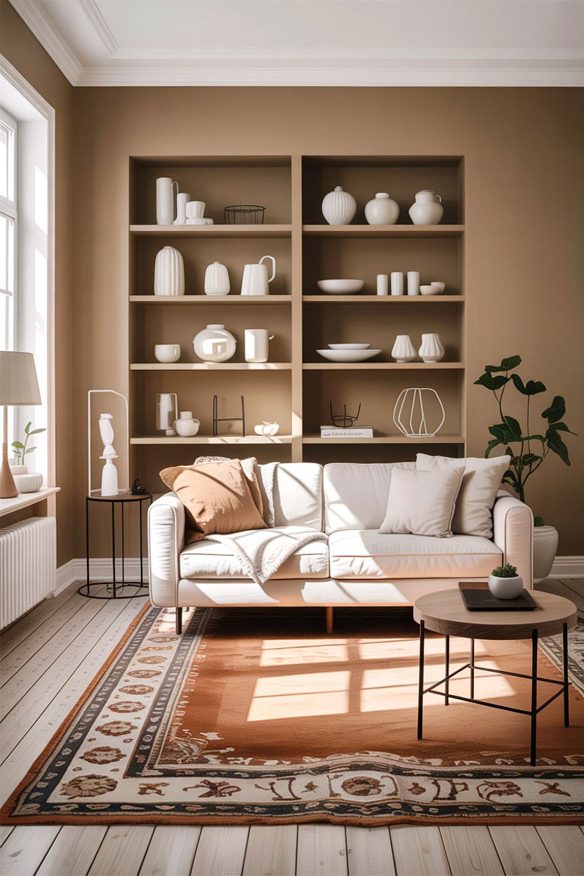 Scandi Tan Living Room - 30 tan and white living room ideas