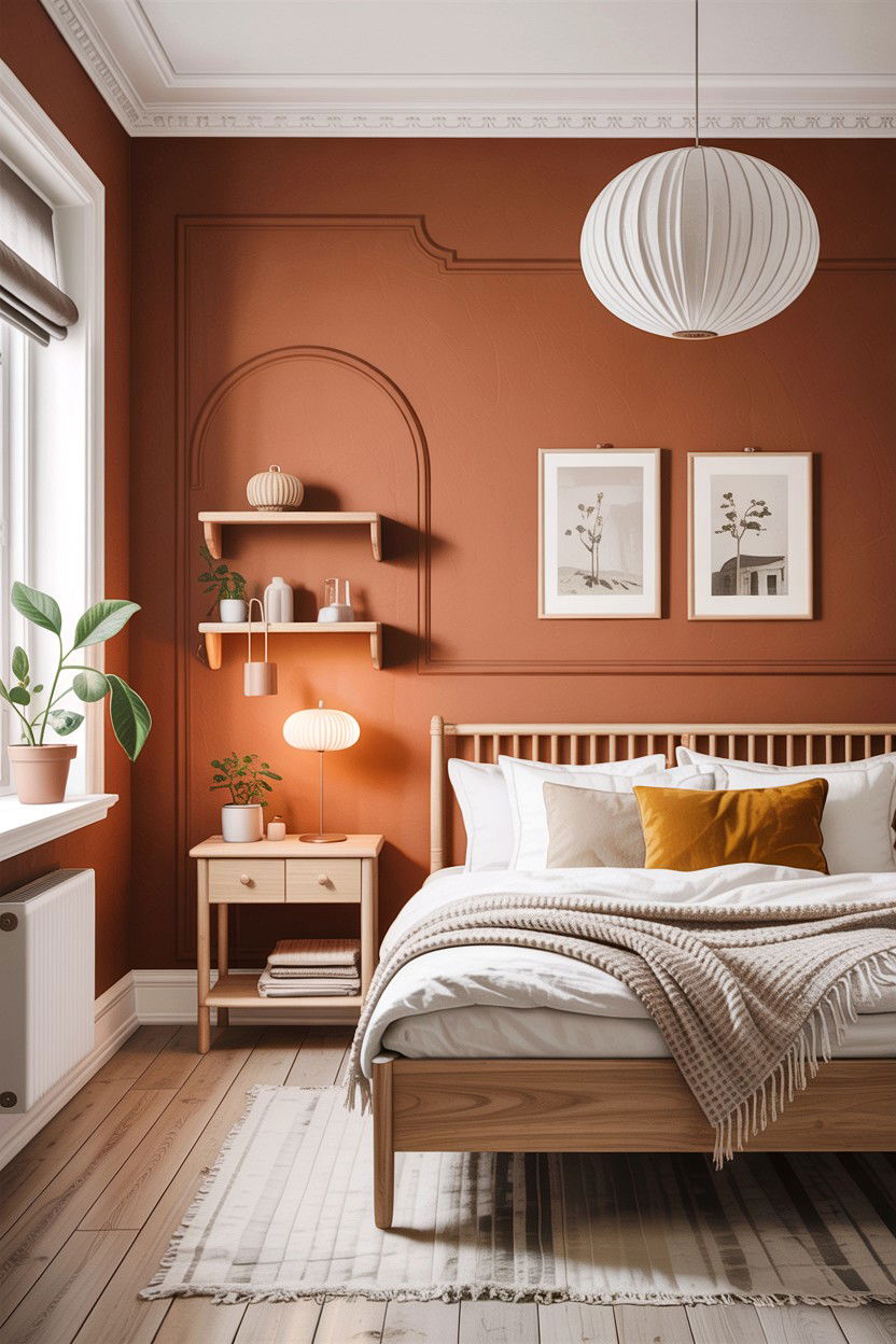 Scandi Terracotta Bedroom - 30 bedroom terracotta walls