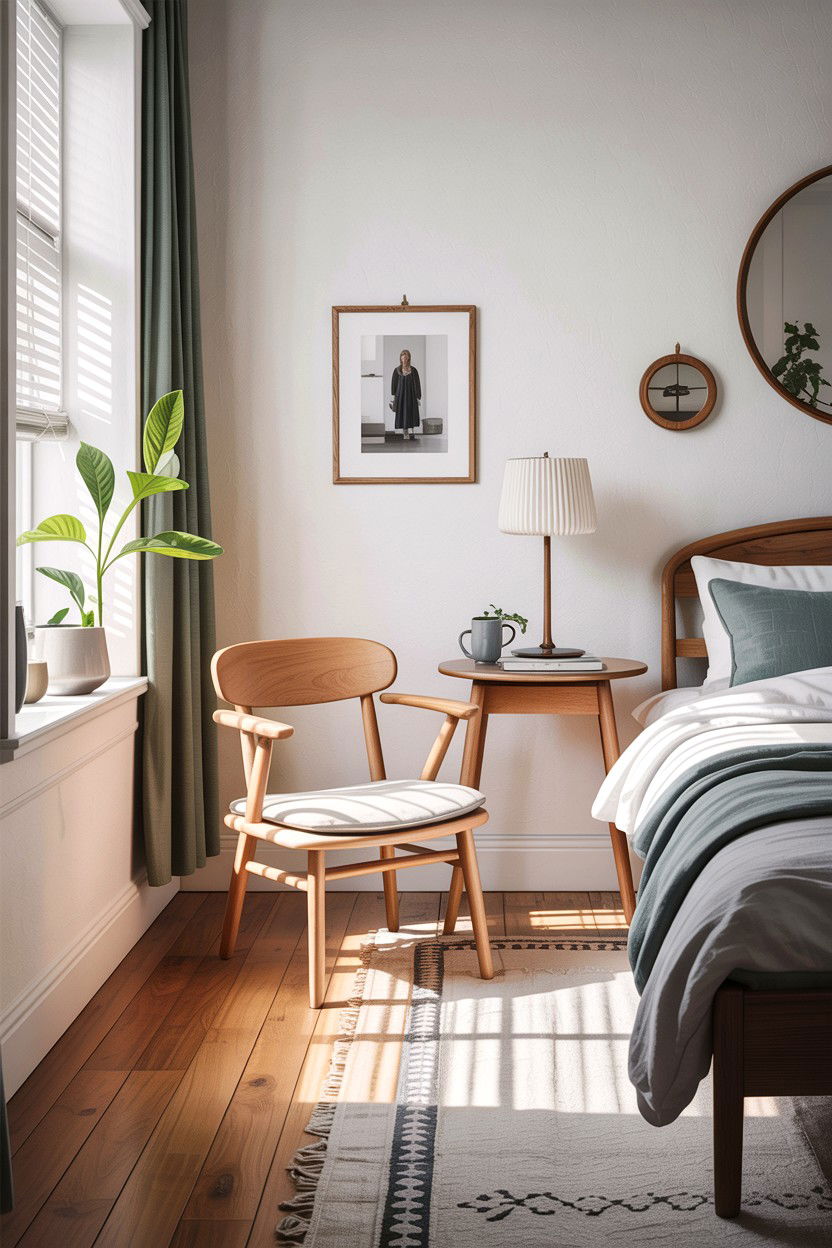 Scandi Wood Chair - 30 bedroom chairs