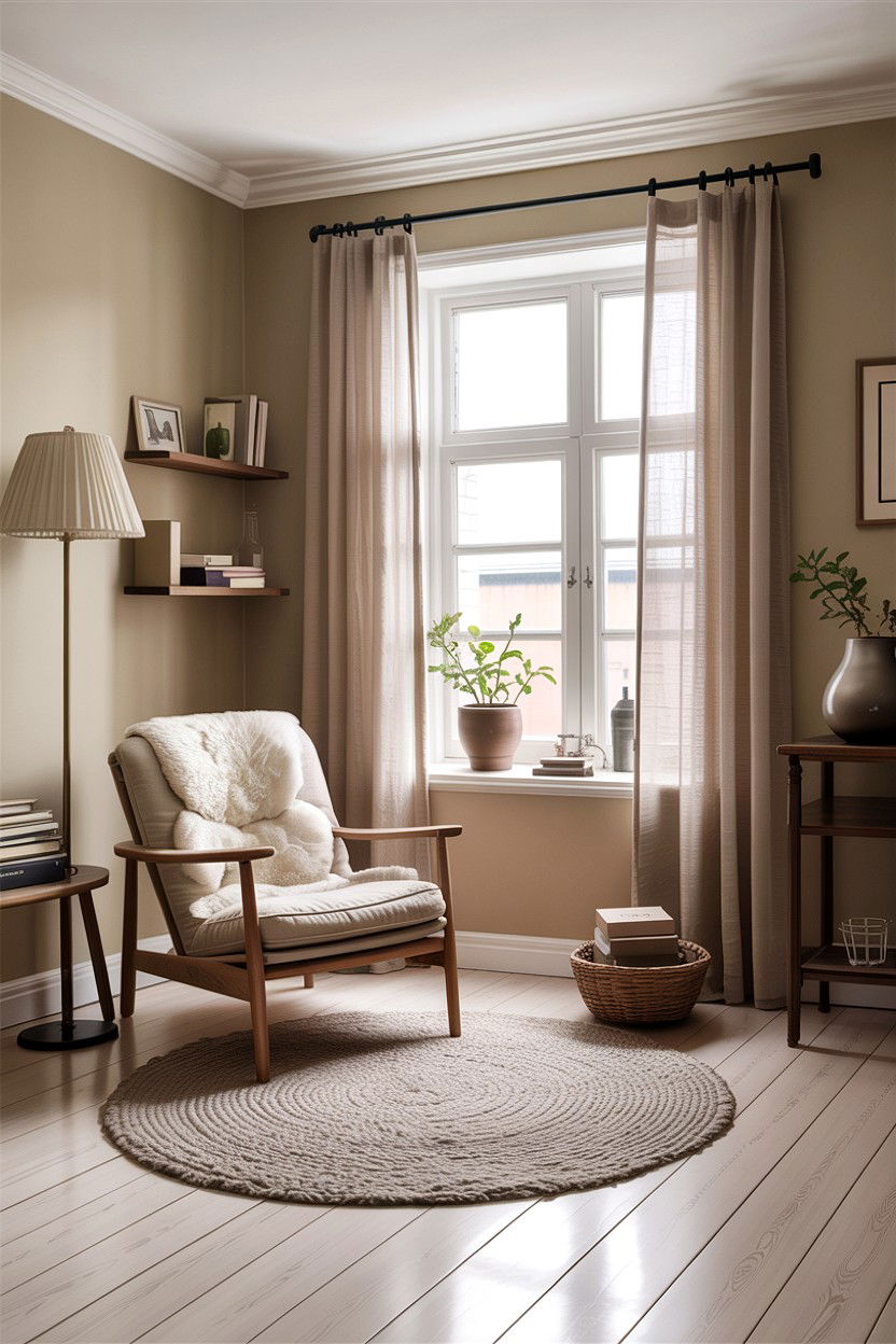 Scandi style beige living room - 30 warm beige living room ideas