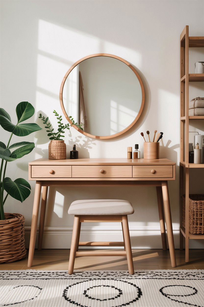 Scandi style vanity - 30 bedroom vanity ideas