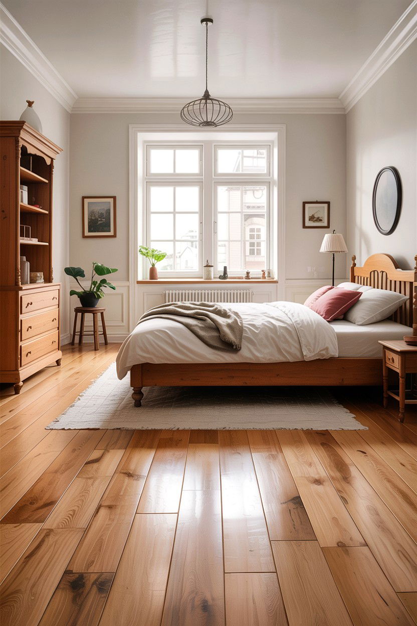 Scandinavian Bedroom With Light Oak Flooring - 30 scandinavian white bedroom ideas