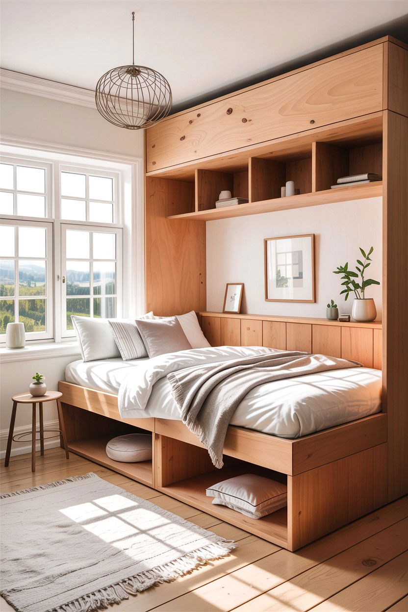 Scandinavian Built In Bed - 30 bedroom built-in beds