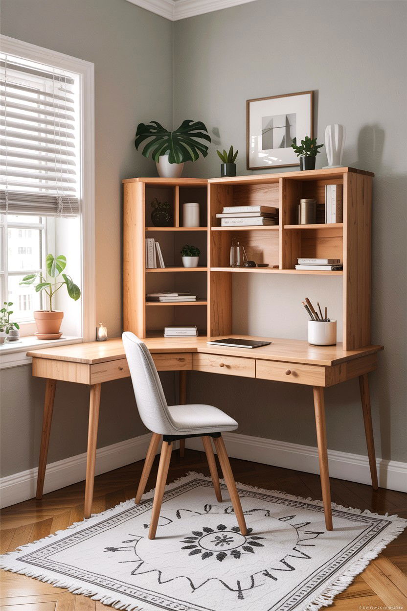 Scandinavian Corner Desk - 30 bedroom corner desk ideas