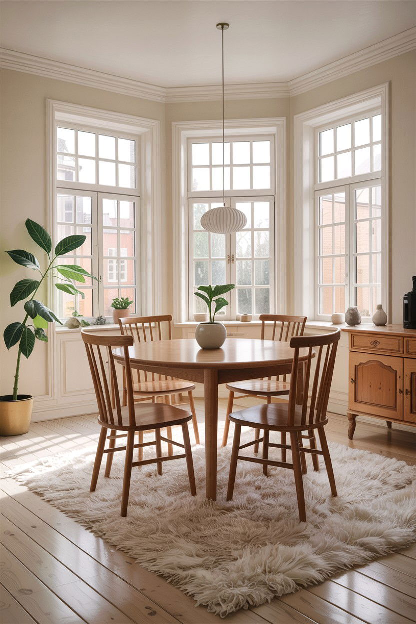 Scandinavian Cream Dining Room - 30 warm cream dining room ideas