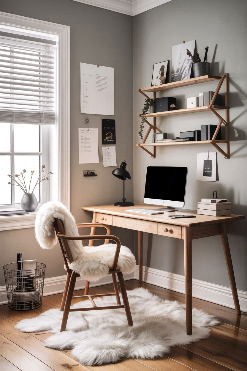 Scandinavian Desk - 30 bedroom study desk ideas