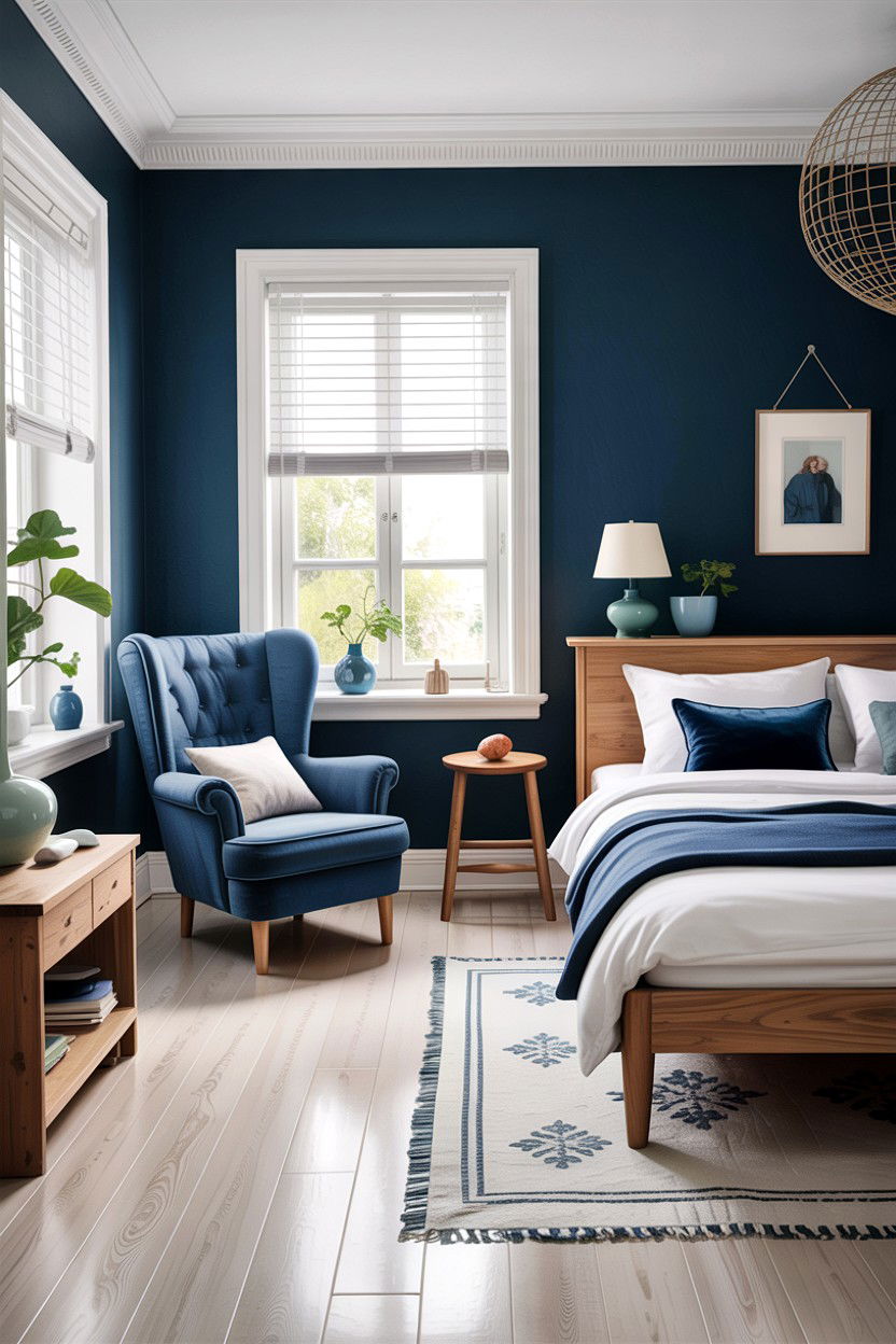 Scandinavian Indigo Bedroom - 30 indigo bedroom ideas