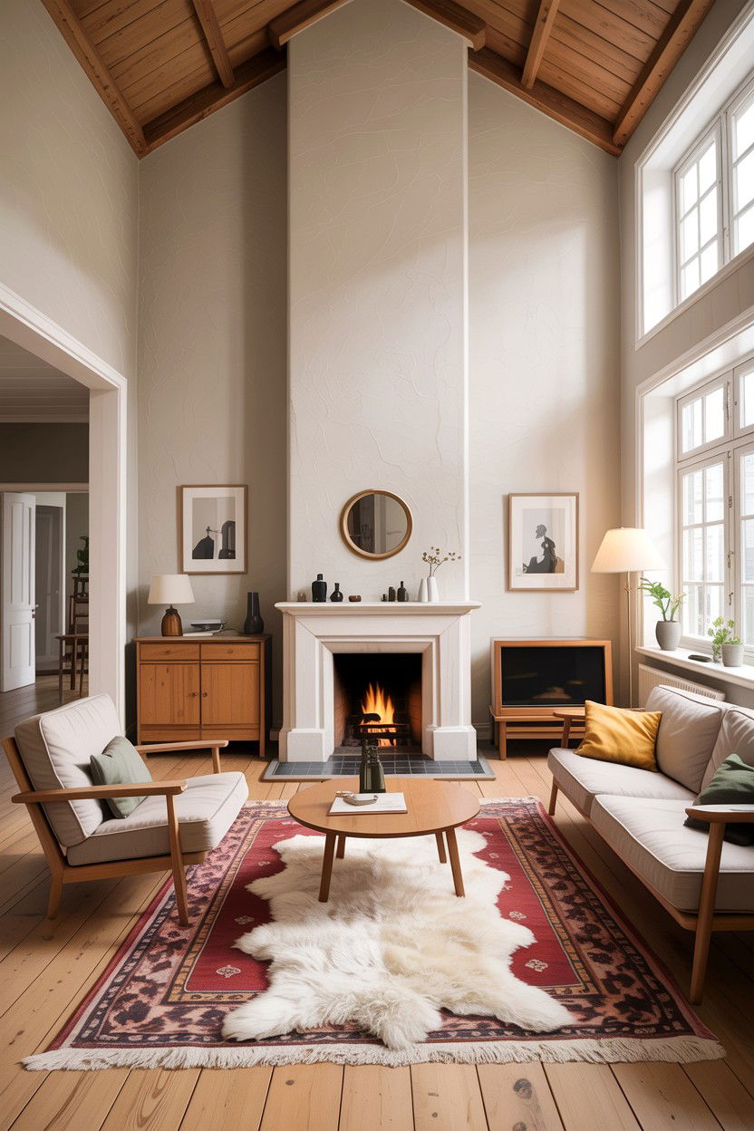 Scandinavian Living Room - 30 high ceiling living room ideas